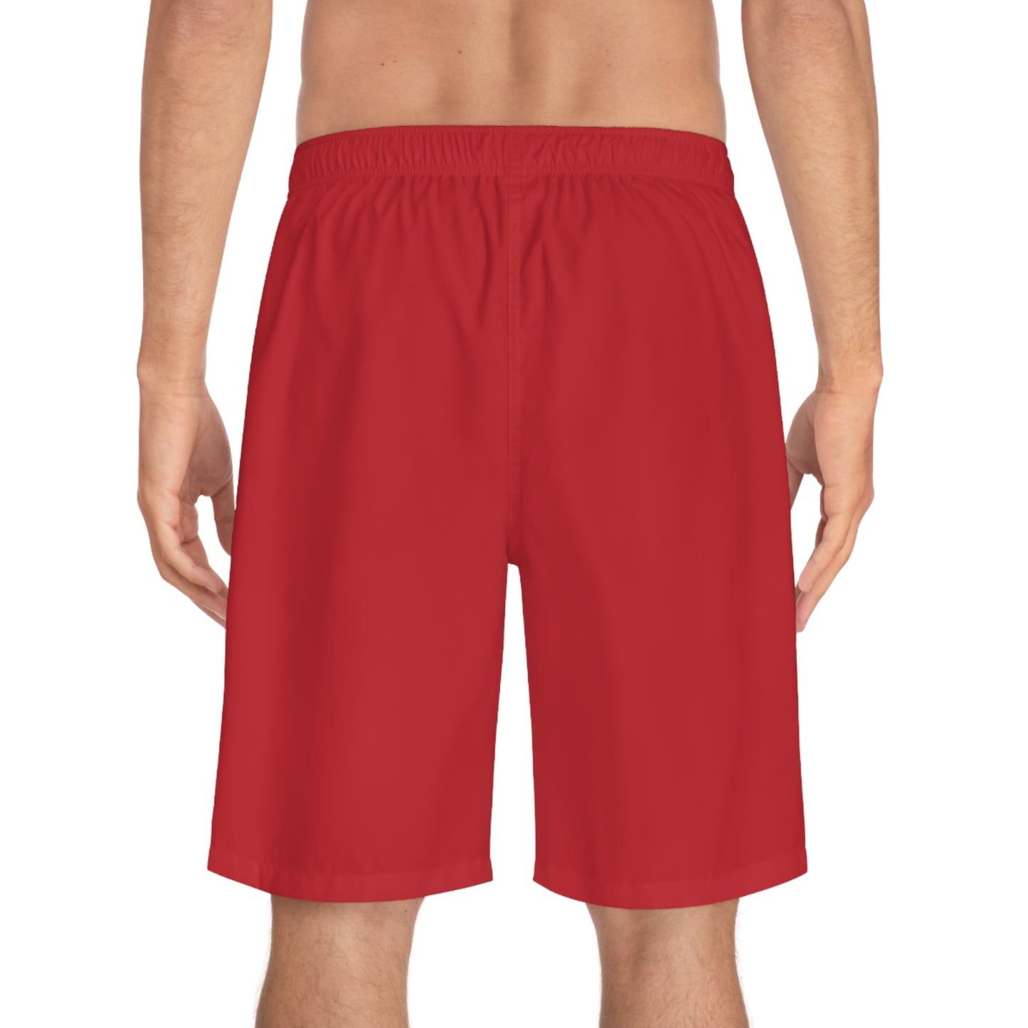 303 Skull Men's Board Shorts (Red)