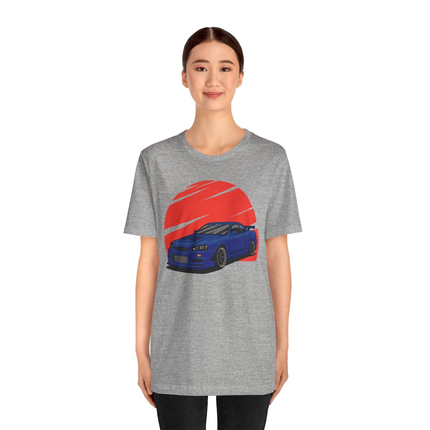 Iconic Blue Skyline R34 with Red Sun T-shirt!