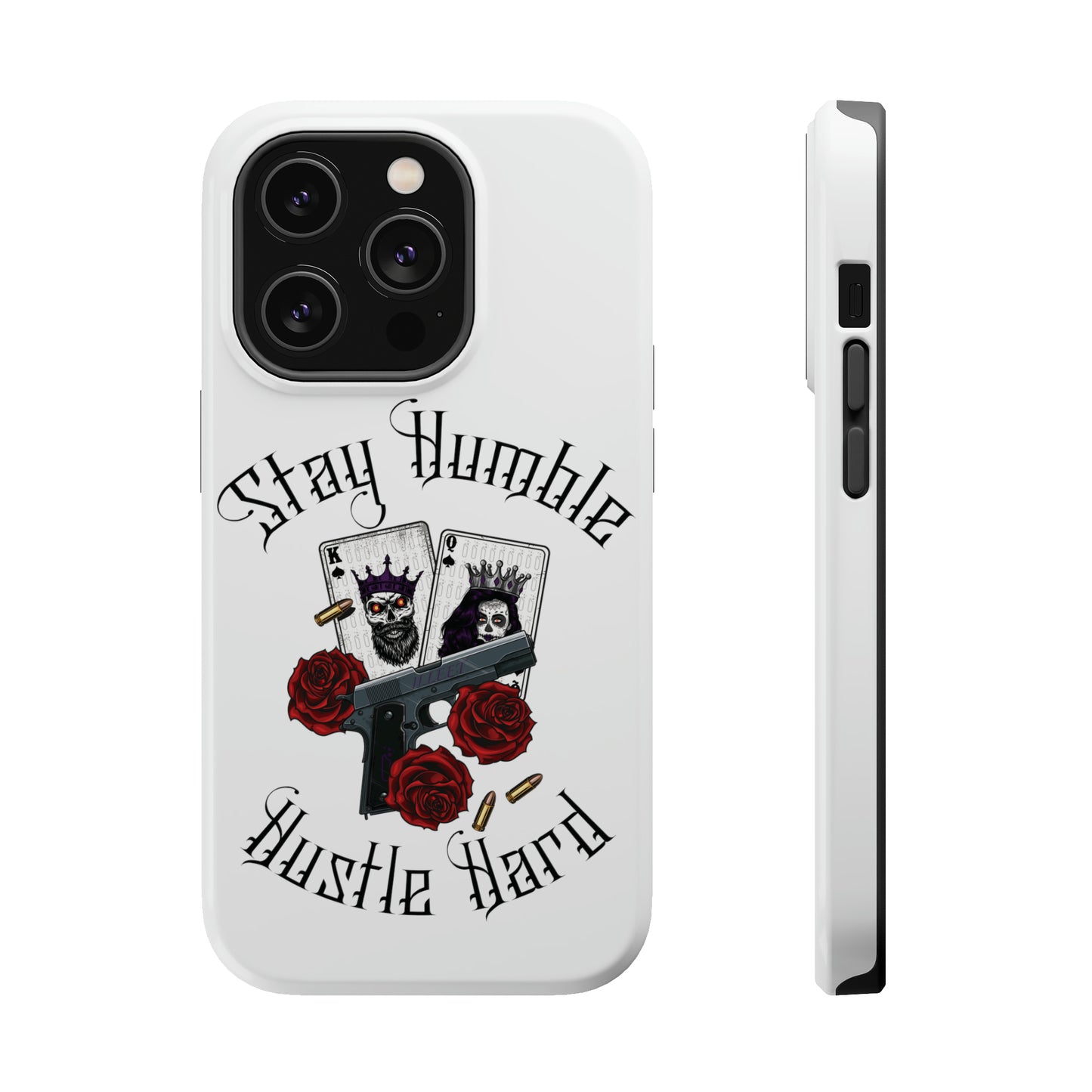 Hustle Hard MagSafe Tough Cases (White)