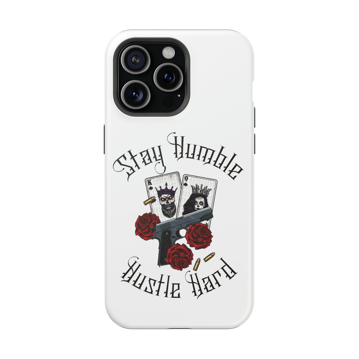 Hustle Hard MagSafe Tough Cases (White)