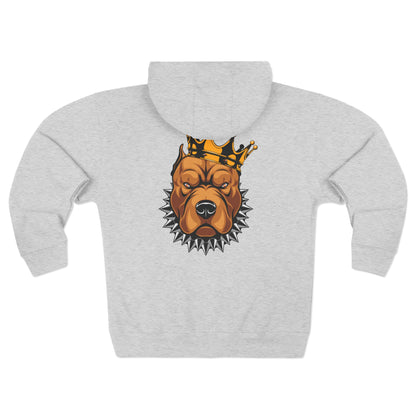 Dawgs Zip Hoodie — "DAWGS" Gothic Front & Crowned Dawg Back