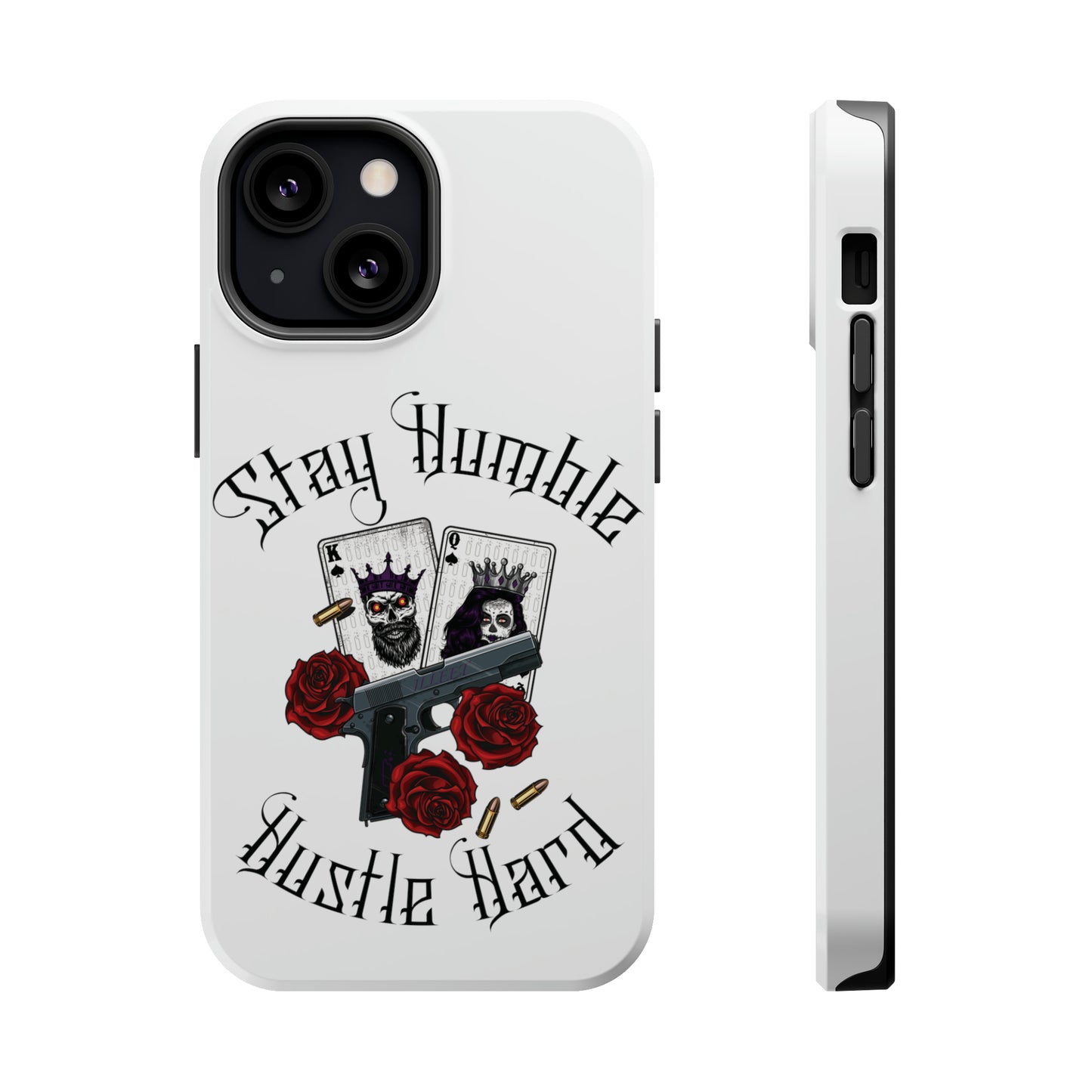 Hustle Hard MagSafe Tough Cases (White)