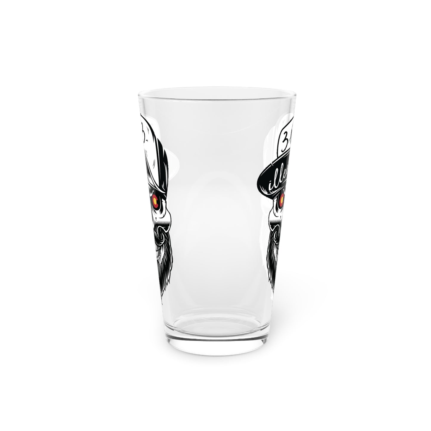 303 Skull Pint Glass, 16oz