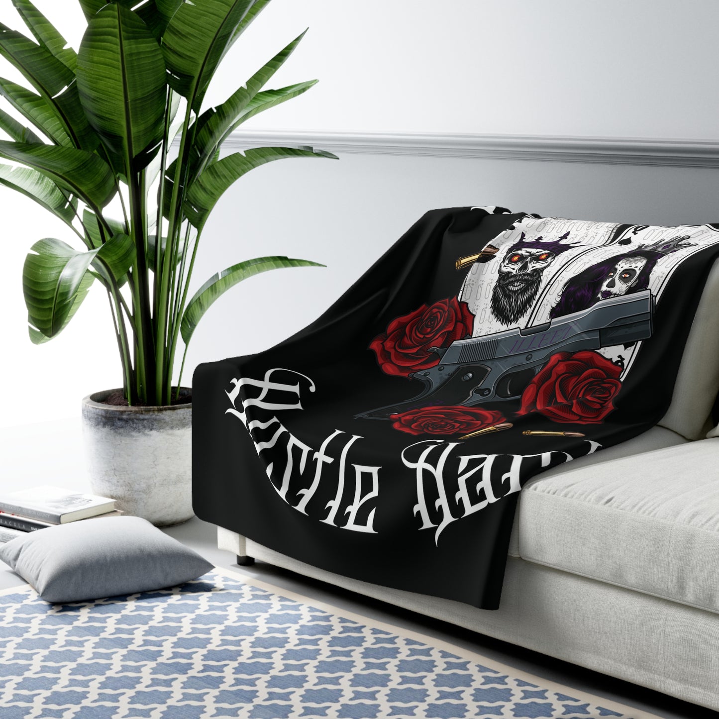 Hustle Hard Sherpa Fleece Blanket