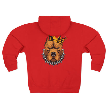 Dawgs Zip Hoodie — "DAWGS" Gothic Front & Crowned Dawg Back