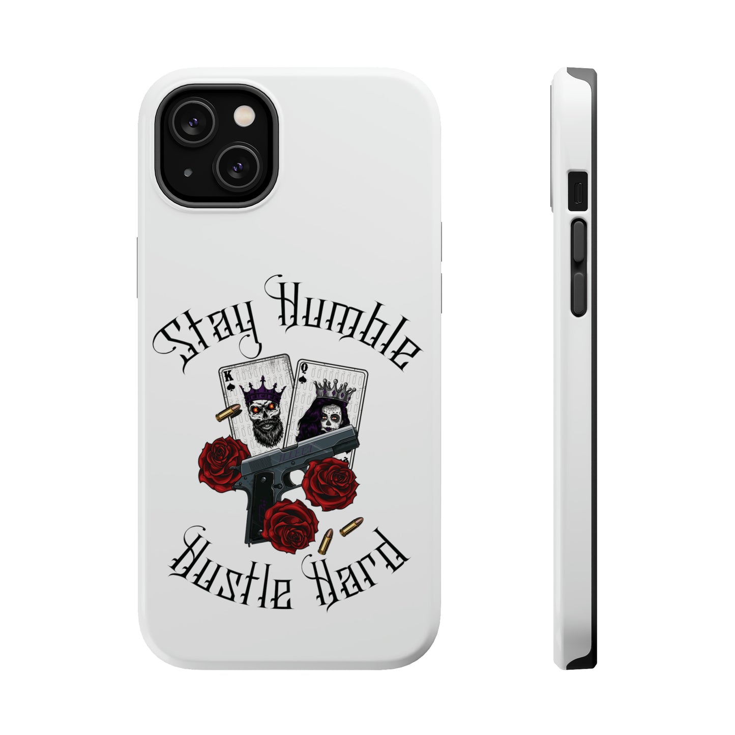 Hustle Hard MagSafe Tough Cases (White)