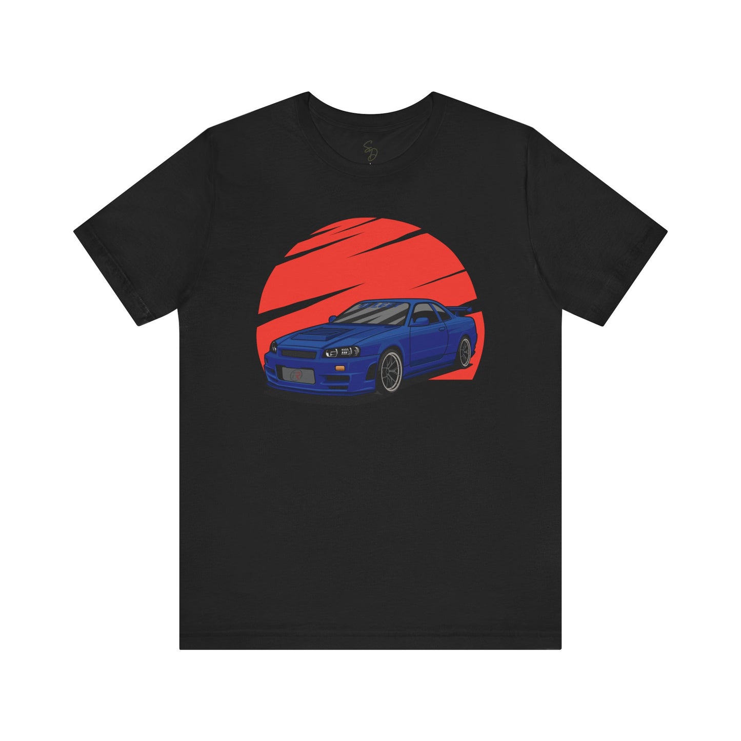 Iconic Blue Skyline R34 with Red Sun T-shirt!