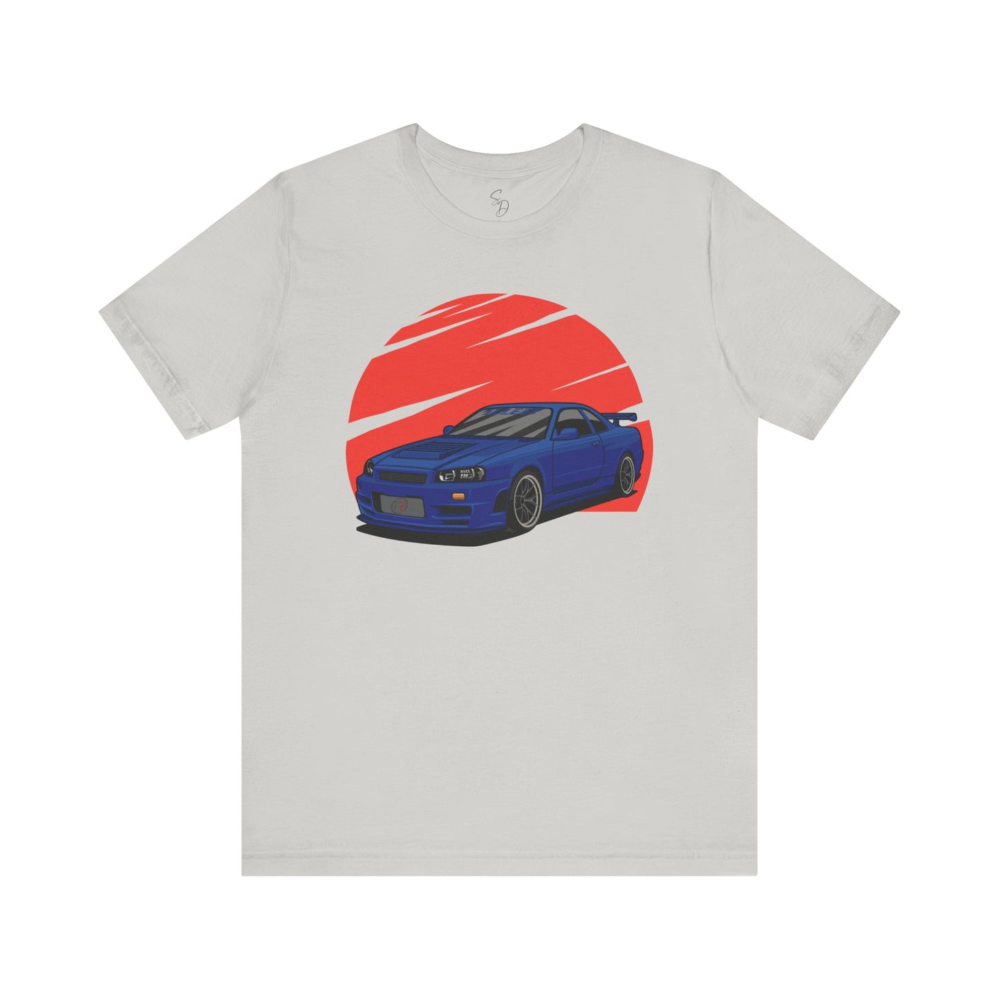 Iconic Blue Skyline R34 with Red Sun T-shirt!