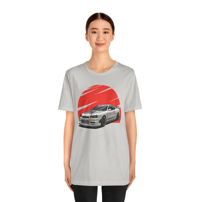 Legendary White Skyline R34 featuring Red Sun T-shirt!