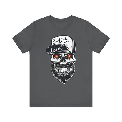 Bearded skull adorned with Colorado's iconic 'C' emblem as piercing eyes.