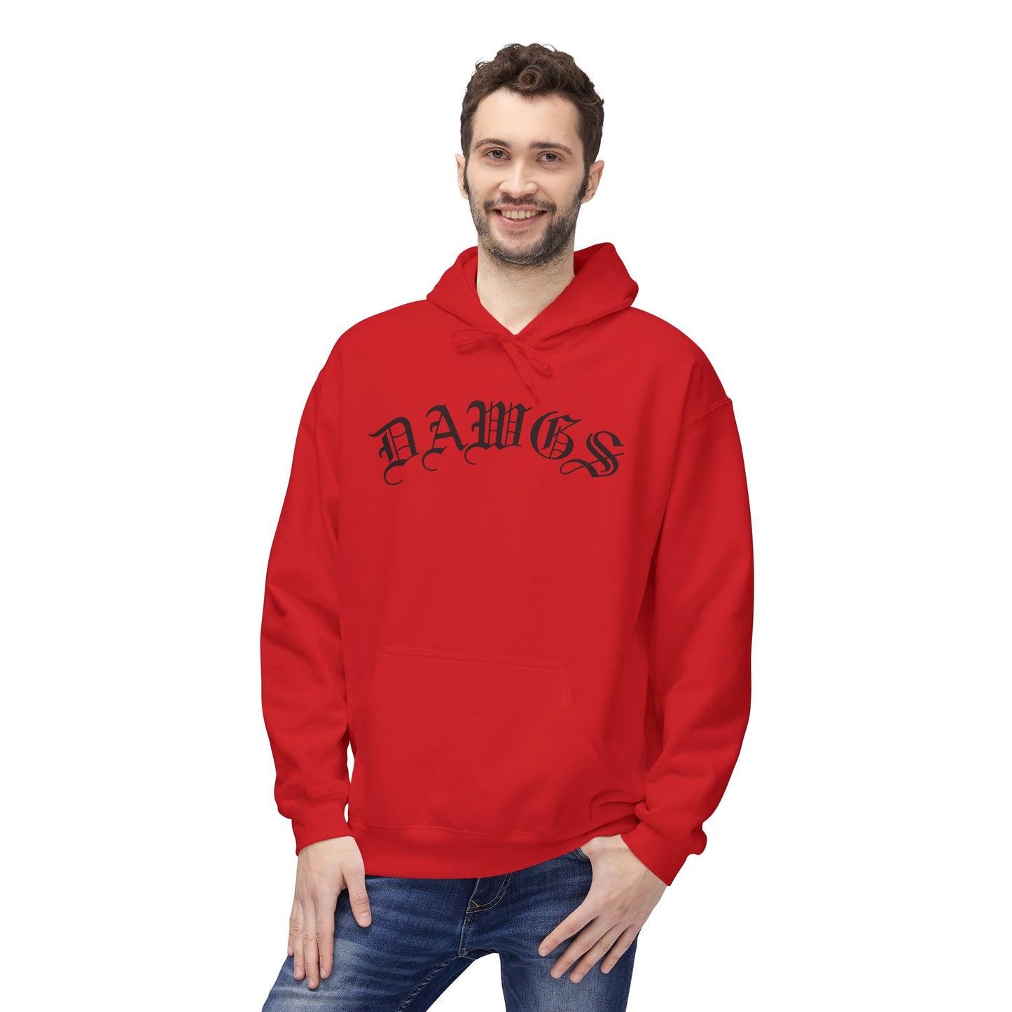 Dawgs Pullover Hoodie — 'DAWGS' Chest Script & Crowned Dawg Back Graphic