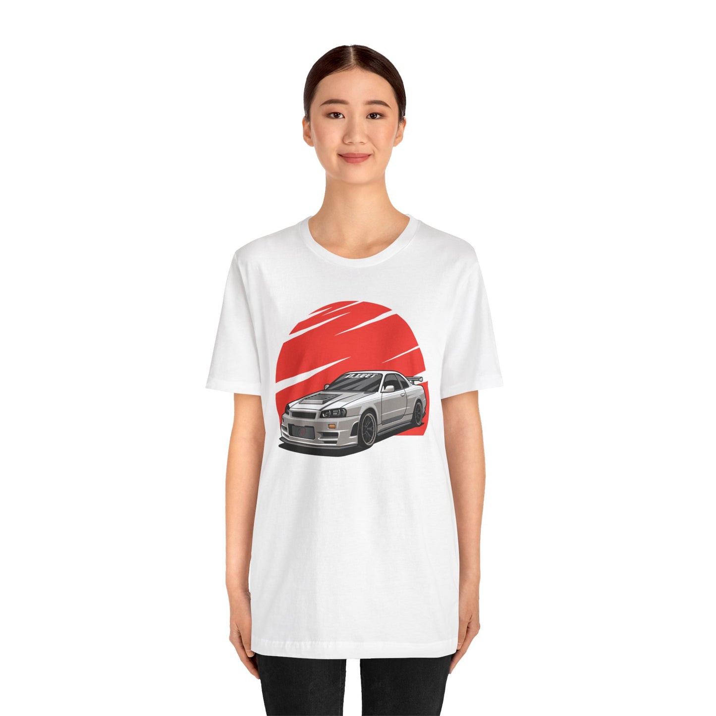 Legendary White Skyline R34 featuring Red Sun T-shirt!