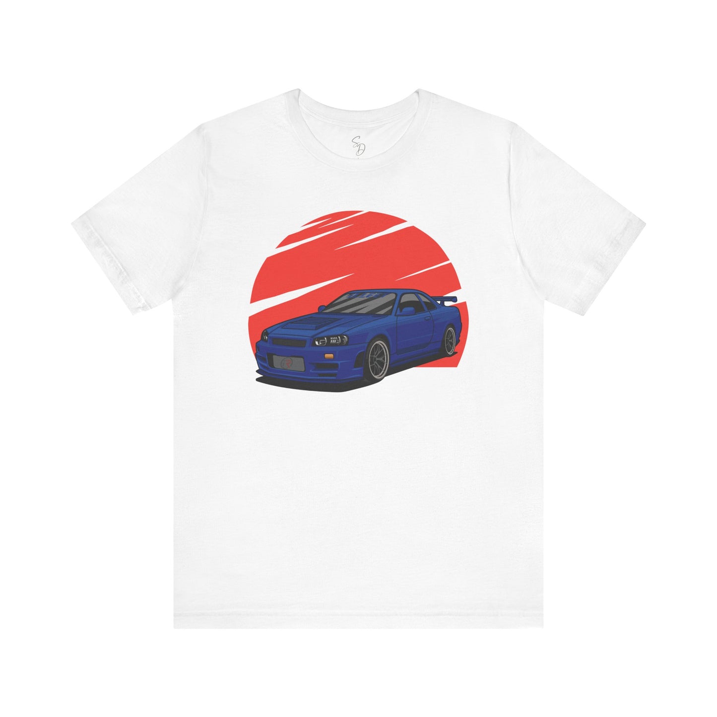 Iconic Blue Skyline R34 with Red Sun T-shirt!