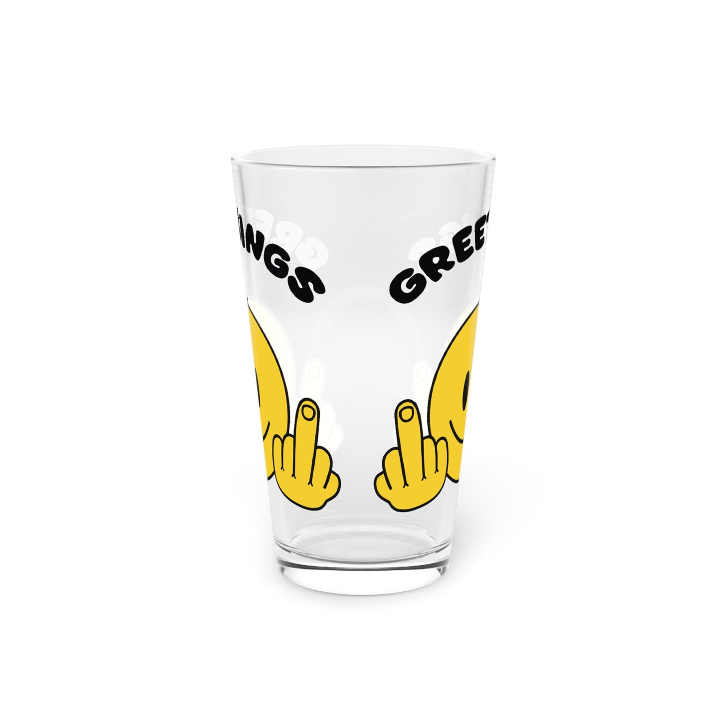 Greetings Pint Glass, 16oz