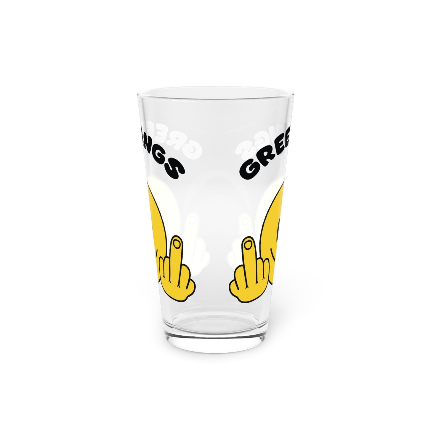 Greetings Pint Glass, 16oz