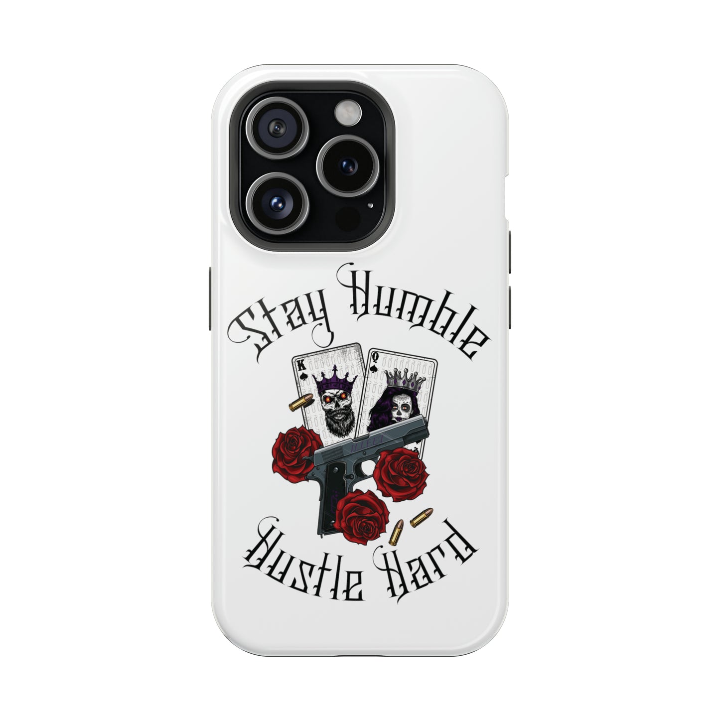 Hustle Hard MagSafe Tough Cases (White)