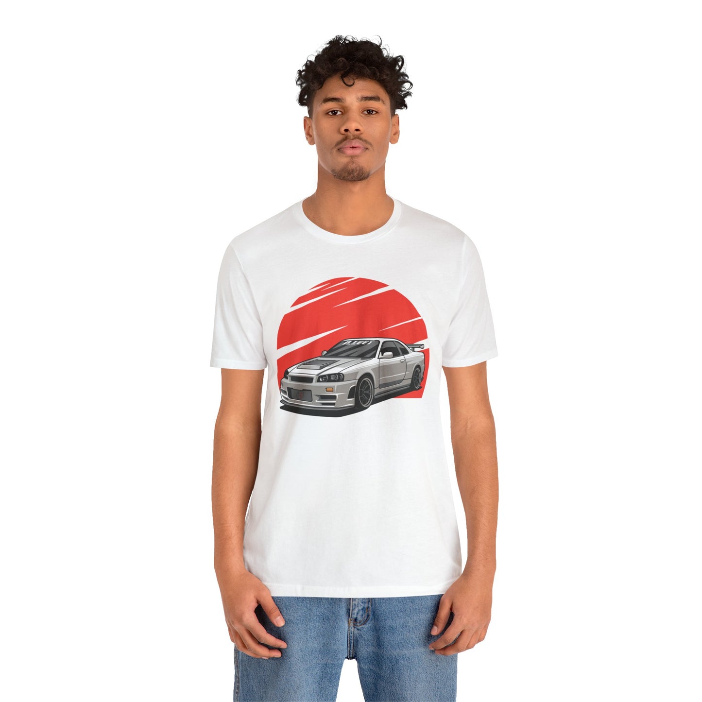 Legendary White Skyline R34 featuring Red Sun T-shirt!