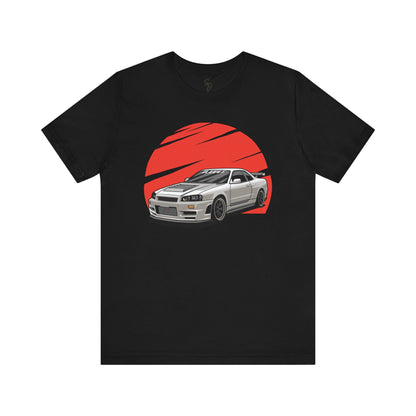 Legendary White Skyline R34 featuring Red Sun T-shirt!