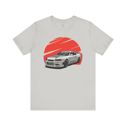 Legendary White Skyline R34 featuring Red Sun T-shirt!