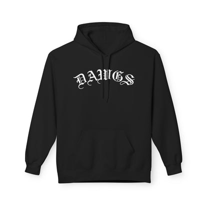 Dawgs Pullover Hoodie — 'DAWGS' Chest Script & Crowned Dawg Back Graphic