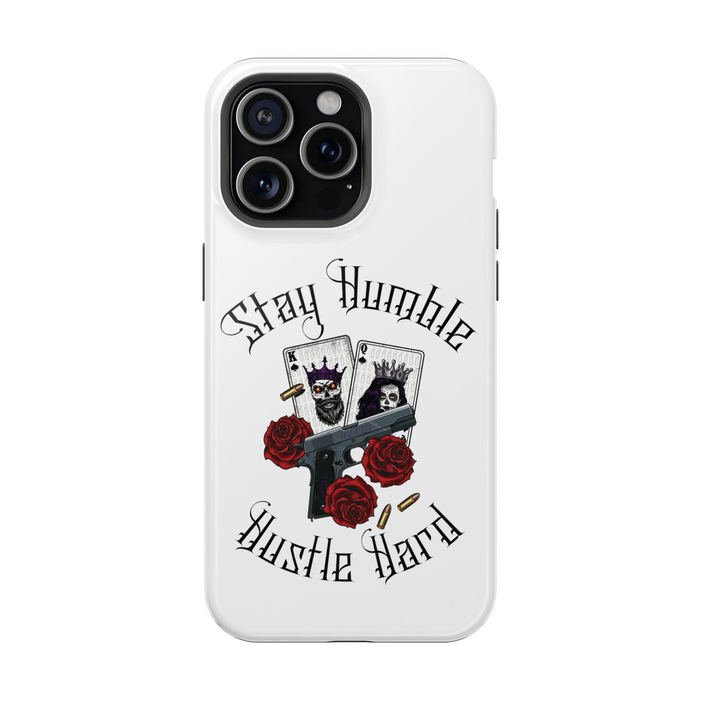 Hustle Hard MagSafe Tough Cases (White)