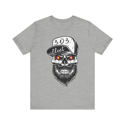 Bearded skull adorned with Colorado's iconic 'C' emblem as piercing eyes.